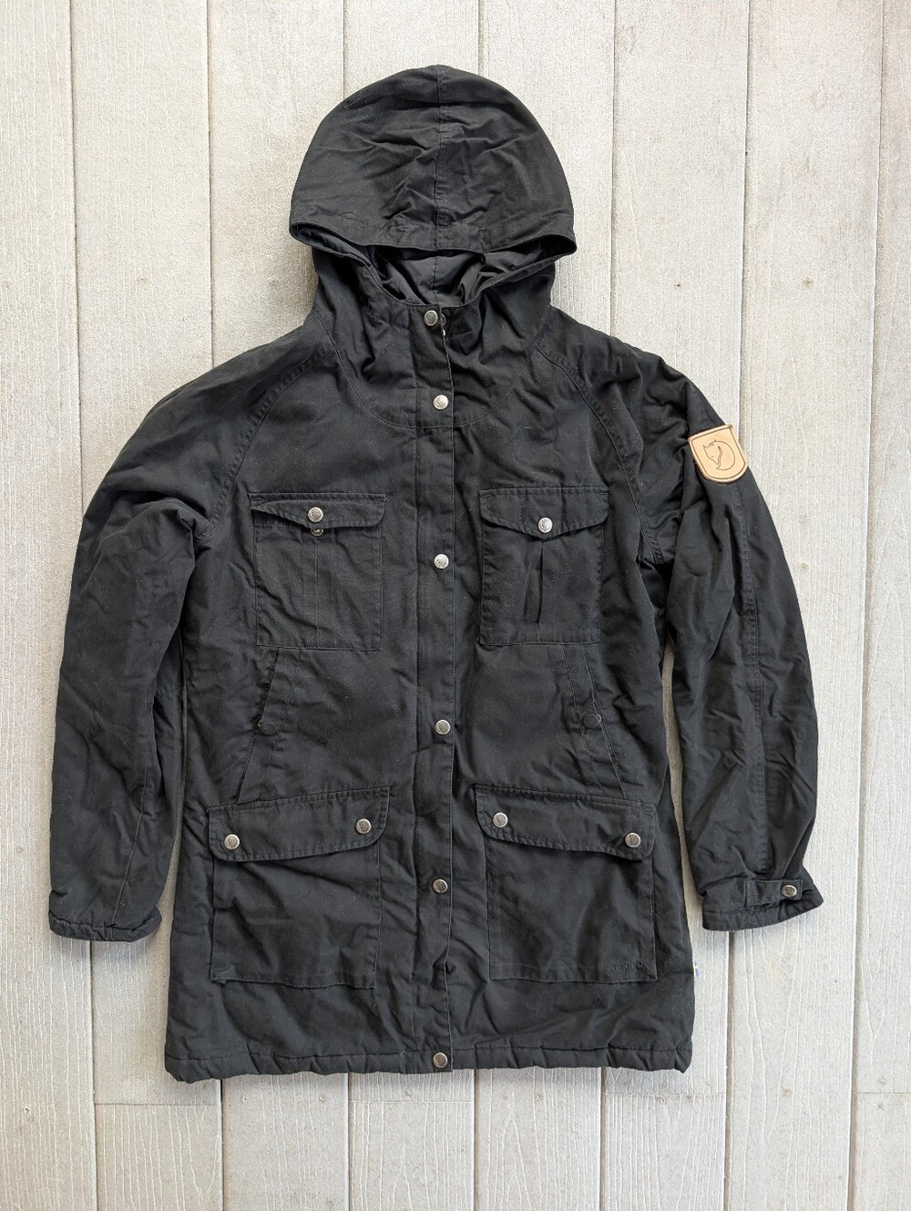 Fjällräven Greenland Parka W Black Hooded G-1000 Utility Jacket